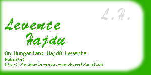 levente hajdu business card
