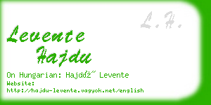 levente hajdu business card